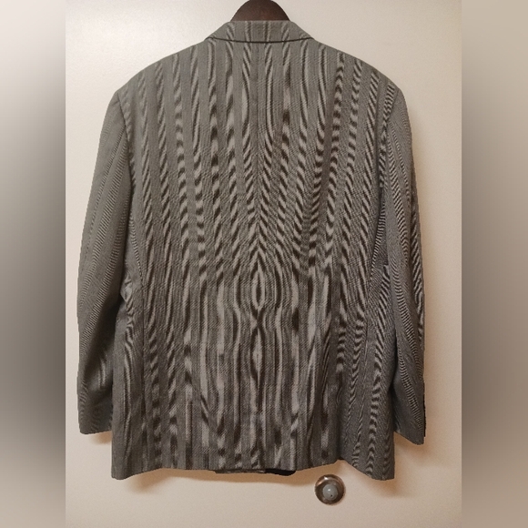 Vintage Stafford Men's | Size 46R |  Double Breasted | Glen Check | Grey Blazer - Picture 2 of 7